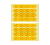 Be In Your Mind 8pcs Reflective Sticker PVC Materials Rear Wheel Stickers for Electric Scooter Deoration Compatible wtih Ninebot G30 Scooters, Yellow