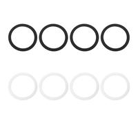 Be In Your Mind 8Pcs Strainer Gasket Seal Ring PVC O-Ring EVA Sealing Gasket Seal Washer Compatible with Qrity 110mm Sink Drain Pipe (Black and White)