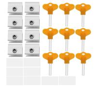 Be In Your Mind 8pcs Window Locks of Stopper Lock Sliding Single Hole Keep Window Partially Open Partially Closed Metal and Plastic Durable for Horizontal/Vertical Sliding Windows Sliding Doors