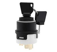 Be In Your Mind 9 Pin Ignition Starter Key Switch with 2Pcs Key 701/80184 50988 85804674 Compatible with JCB Ignition Starting Key