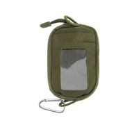 Be In Your Mind Mini Coin Clip Nylon Wallet with Card Slot Keychain Waterproof Leisure Card Bag Suitable for Outdoor Men's and Women's Running Travel Wallet Army Green