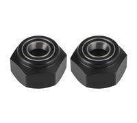 Be In Your Mind Pack of 2 Bearings Aluminium Alloy Front Wheel Hex Adapter 12 x 5 mm Compatible with T-Amiya DT-03 Black