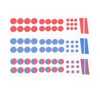 Be In Your Mind Pack of 3 Faucet Sticker Round Diameter 1cm/8mm/3mm Triangular 5x32mm Suitable for Faucets Home Bathroom Kitchen Hotel Self Stick Hot/Cold Water Label Red and Blue