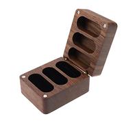 Be In Your Mind Square Wooden Ring Box Engagement Wedding Ring Storage Box Ring Bearer Box for 3 Rings Wedding Proposal Engagement Ceremony 62x48mm