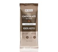 Be Keto Vegan Chocolate with MCT Oil 80g - Pecan - Low Carb, No Added Sugar - Keto Friendly, Dairy Free, High Quality Fats, Diet Snack