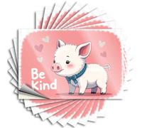 Be Kind: A Heartwarming Message from The Pig Fire Bumper | Stitch Room Decor Waterproof Vinyl Wall Student Removable Decal Peel Stick(6X9CM)