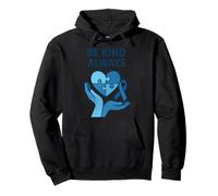 Be Kind Always Autism Awareness Blue Heart Pullover Hoodie