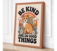 Be Kind and Do Good Things Canvas Wall Art Print 30x20 Inch