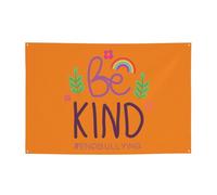 Be Kind Anti Bullying Unity Day Orange Banner Backdrop Photography Background 47x71in Flag For Party Home Yard Holiday Decoration