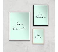 Be Kind Art Print - A3 - Wood Frame