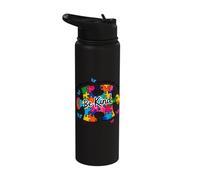 Be Kind Autism Awareness - Autism Puzzle Kindness Matters Stainless Steel Insulated Water Bottle