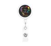 Be Kind Autism Awareness Day in A World Where You Can Be Anything Retractable Badge Holder Reel Clip Id Card Holder forNurse Student Office Worker