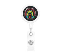 Be Kind Autism Awareness Day in A World Where You Can Be Anything Retractable Badge Holder Reel Clip Id Card Holder forNurse Student Office Worker