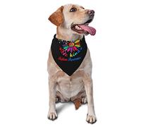Be Kind Autism Awareness Day in A World Where You Can Be Anything Spring Dog Bandanas Boy Bulk Puppy Kerchief Adjustable Soft Triangle Bibs Accessories for Small Medium Large Dogs Cats White