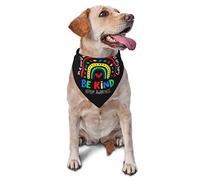 Be Kind Autism Awareness Day in A World Where You Can Be Anything Spring Dog Bandanas Boy Bulk Puppy Kerchief Adjustable Soft Triangle Bibs Accessories for Small Medium Large Dogs Cats White