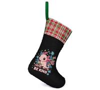 Be Kind Autism Axolotl Personalised Christmas Stocking Sequin Color Changing Xmas Tree Hanging Party Decor