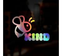 Be Kind Bumble Bee Sticker Oil Slick Holographic Vinyl Decal