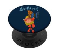 Be Kind Butterfly Girl with Heart Glasses Retro Whimsical PopSockets Adhesive PopGrip