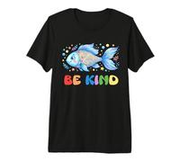 Be Kind Colorful Fish Positive Ocean Cartoon Premium T-Shirt