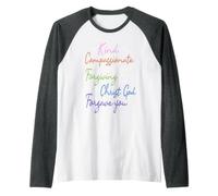 Be Kind & Compassionate: Ephesians 4:32 Scripture Art Raglan Baseball Tee