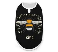 Be Kind Cute Bee Dog Shirt Pet Clothes Summer T-Shirts Sleeveless Tank Top for Small Puppy Cat