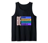 Be Kind Generous Authentic Humble Positive Kindness Tank Top