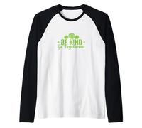 Be Kind Go Vegetarian Positive Vegan Raglan Baseball Tee