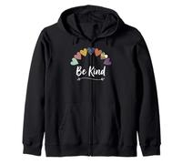 Be Kind Hearts Positivity Zip Hoodie