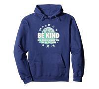 Be Kind in a World Where You Can Be Anything Pullover Hoodie, Adult Unisex, Navy, S