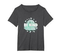 Be Kind in a World Where You Can Be Anything T-Shirt, Women's Plus, Dark Heather Grey, 6X