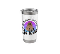 Be Kind It's Really Not that Hard Retro Capybara Kindness Stainless Steel Insulated Tumbler