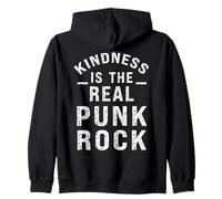 Be Kind Kindness is Real Punk Rock Empathy Social Justice Zip Hoodie