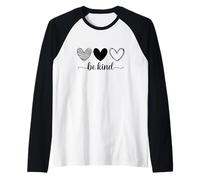 Be Kind Minimalist Love Kindness Positive Raglan Baseball Tee