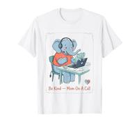 Be Kind Mom On A Call WFH Elephant Autism Awareness T-Shirt