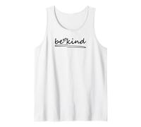 Be Kind - Motivational Quote with Black Color and Heart Tank Top