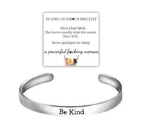 Be Kind of a B Bracelet Be Kind Inspirational Cuff Bracelet for Women Be Kind Friendship Bracelet Jewelry Gifts for Women Gifts for Christmas, L, Alloy, no gemstone