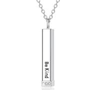 Be Kind of A B for Women: Sterling Silver Hidden Message -Rose Gold/Gold/Silver 3D Vertical Pendant Best Friends Sisters Friendship Sorority Jewelry Gifts