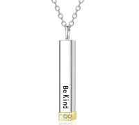 Be Kind of A B for Women: Sterling Silver Hidden Message -Rose Gold/Gold/Silver 3D Vertical Pendant Best Friends Sisters Friendship Sorority Jewelry Gifts