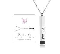 Be Kind Of A Badass Necklace,To My Badass Squad Necklace We Always Have Each Other's Back Tubes Pendant With Hidden Message Necklaces Friendship Jewelry Gifts For My Best Friend, Large, Stainless