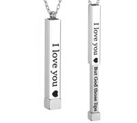 Be Kind of a Badass Necklaces for Women with Hidden Message To Best Friends Sisters Funny Inspirational Gifts Vertical Bar Pendant Necklaces Jewelry Gag Gifts for Women, Stainless Steel, No Gemstone