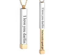 Be Kind of a Badass Necklaces for Women with Hidden Message To Best Friends Sisters Funny Inspirational Gifts Vertical Bar Pendant Necklaces Jewelry Gag Gifts for Women, Stainless Steel, No Gemstone