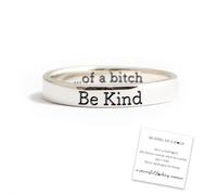 Be Kind...of a Bi*ch Ring, Be Kind Stainless Steel Engraved Ring, Inspirational Motivational Personalized Band Ring, Sisters Bestie Friends Ring, Friendship Jewelry Gift (11)