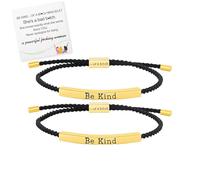 Be Kind of a Bitch Bracelet, Tube Motivational Bracelet for Women, Adjustable Hand Braided Wrap Bracelet, Engraved Inspirational Friendship Jewelry Gift for Christmas Birthday