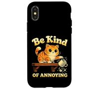 Be Kind Of Annoying Funny Ironic Cat Kitten Graphic Case for iPhone X/XS