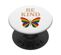 Be Kind Rainbow Butterfly Empathy Acceptance Design PopSockets Adhesive PopGrip