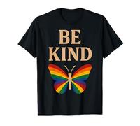 Be Kind Rainbow Butterfly Empathy Acceptance Design T-Shirt