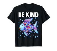 Be Kind Rainbow Scale Fish Teacher Reading Book Toddler T-Shirt