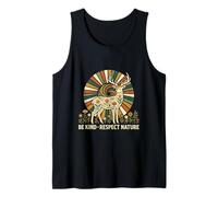 Be Kind Respect Nature Deer Stag Kindness Retro Sun Tank Top