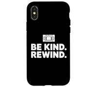 Be Kind Rewind Retro VHS Nostalgia Quote Case for iPhone X/XS