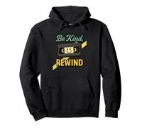 Be Kind Rewind Retro VHS Tape 80s 90s Nostalgia Pullover Hoodie